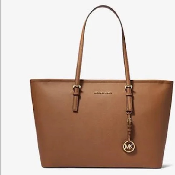 Michael Kors Tan Leather Tote Quinn-FLAW - Picture 1 of 7